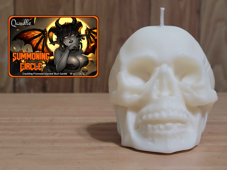 Summoning Circle Skull Candle