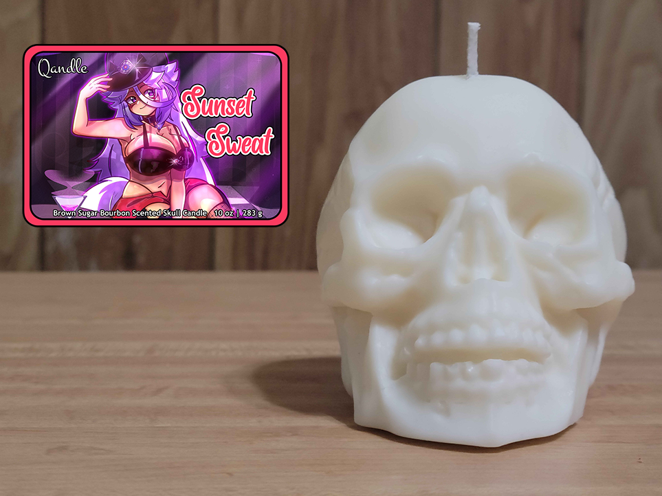 Sunset Sweat Skull Candle