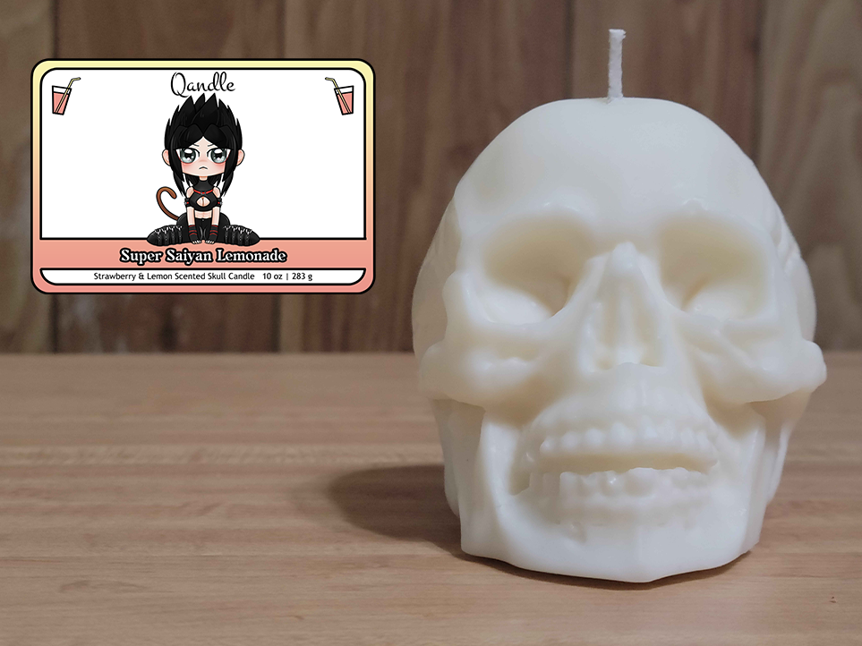 Super Saiyan Lemonade Skull Candle