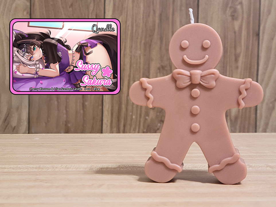 Sussy Sakura Gingerbread Man Candle