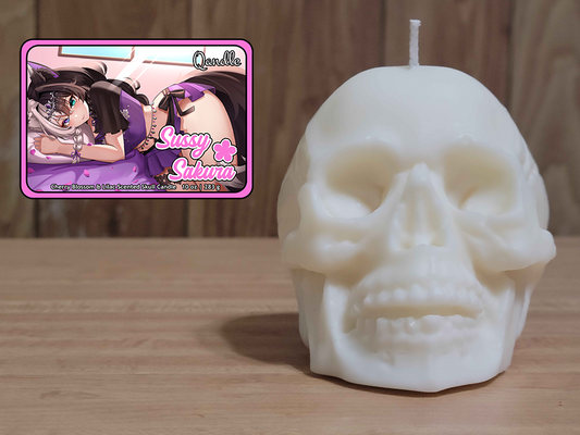 Sussy Sakura Skull Candle