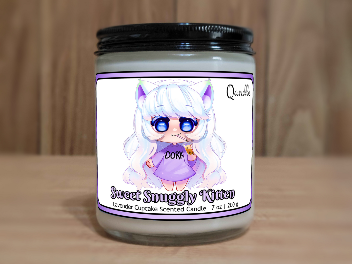 Sweet Snuggly Kitten Candle