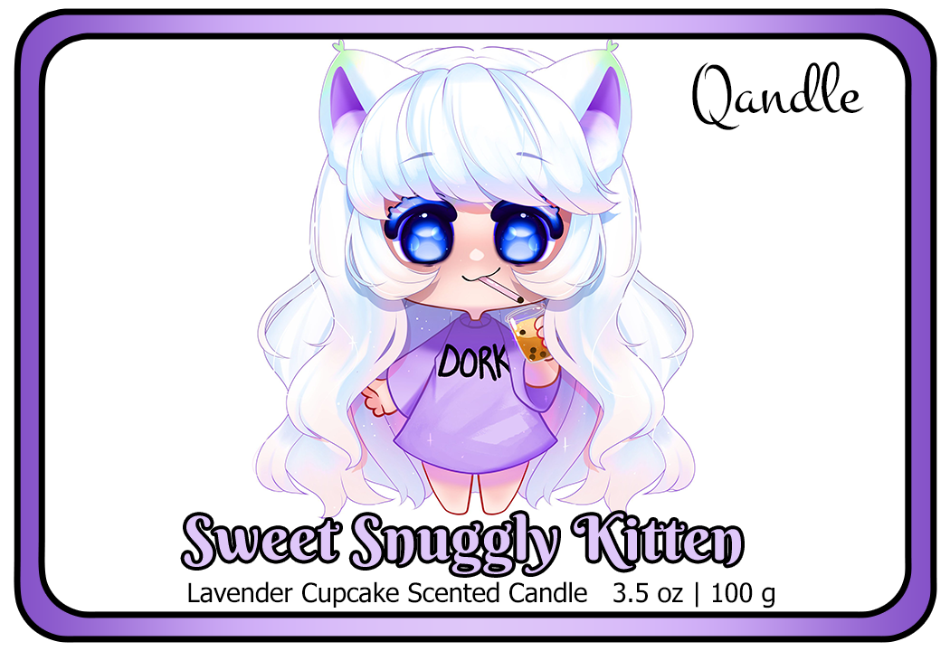 Sweet Snuggly Kitten Feminine Body Candle