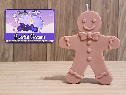 Sweetest Dreams Gingerbread Man Candle