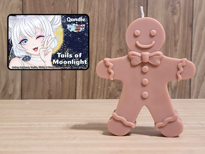 Tails of Moonlight Gingerbread Man Candle