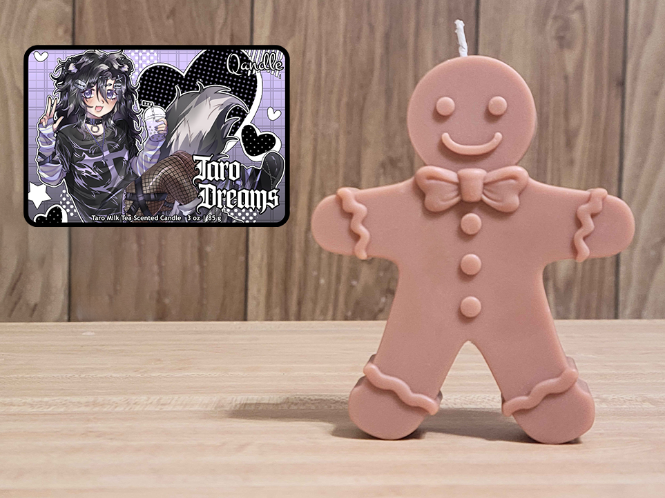 Taro Dreams Gingerbread Man Candle