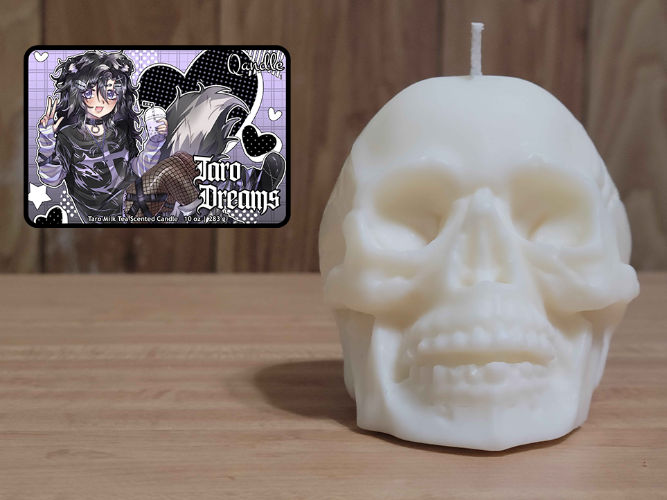 Taro Dreams Skull Candle