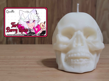 Tart Berry Spice Skull Candle