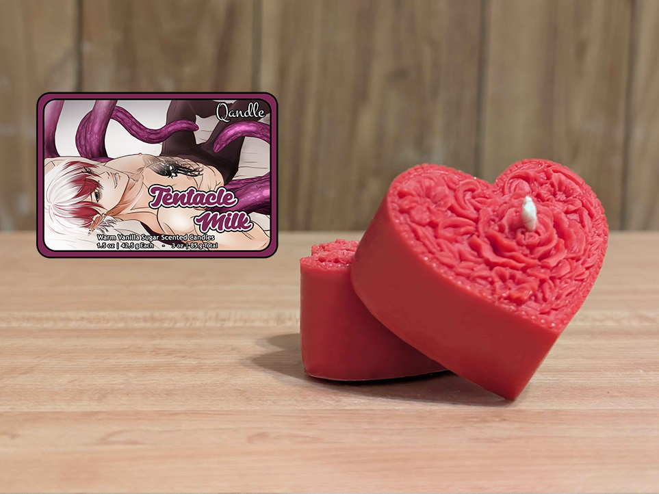 Tentacle Milk Heart Candles