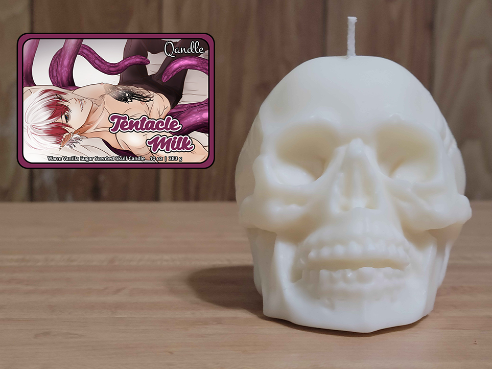 Tentacle Milk Skull Candle