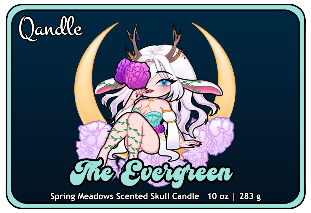 The Evergreen Skull Candle