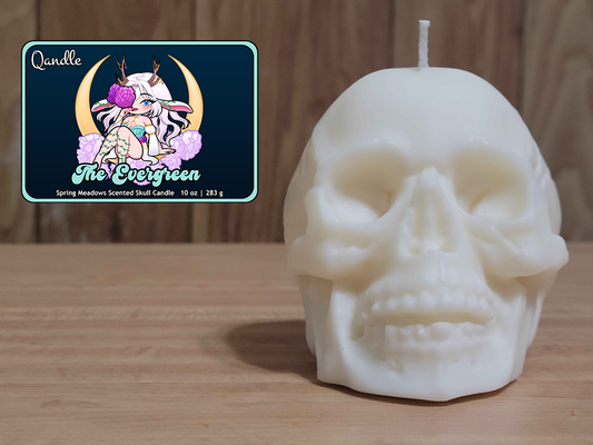 The Evergreen Skull Candle