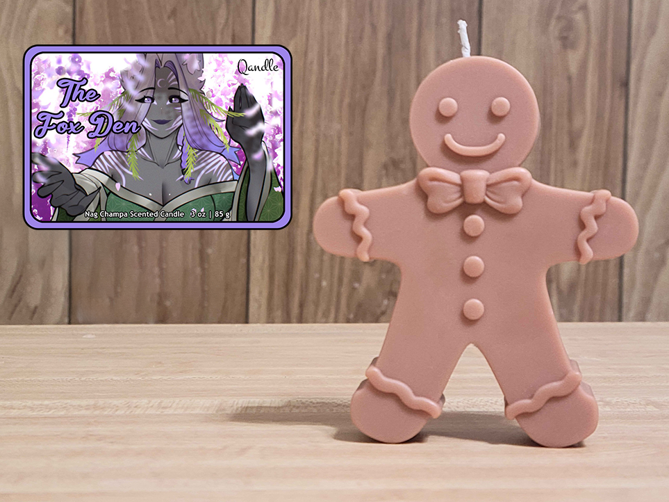 The Fox Den Gingerbread Man Candle