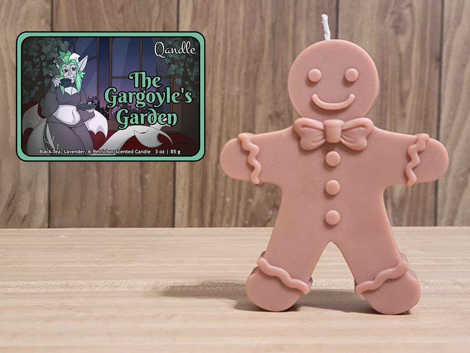 The Gargoyle's Garden Gingerbread Man Candle