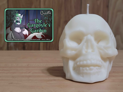 The Gargoyle's Garden Skull Candle