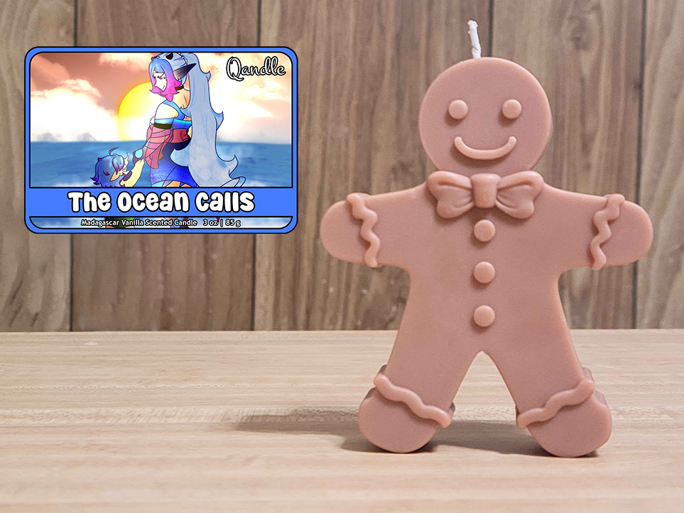 The Ocean Calls Gingerbread Man Candle