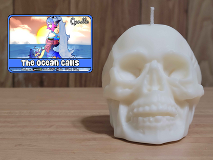 The Ocean Calls Skull Candle