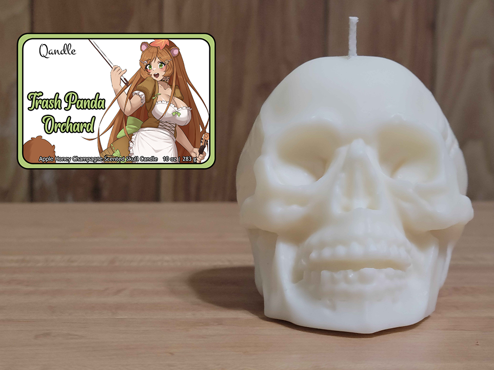 Trash Panda Orchard Skull Candle