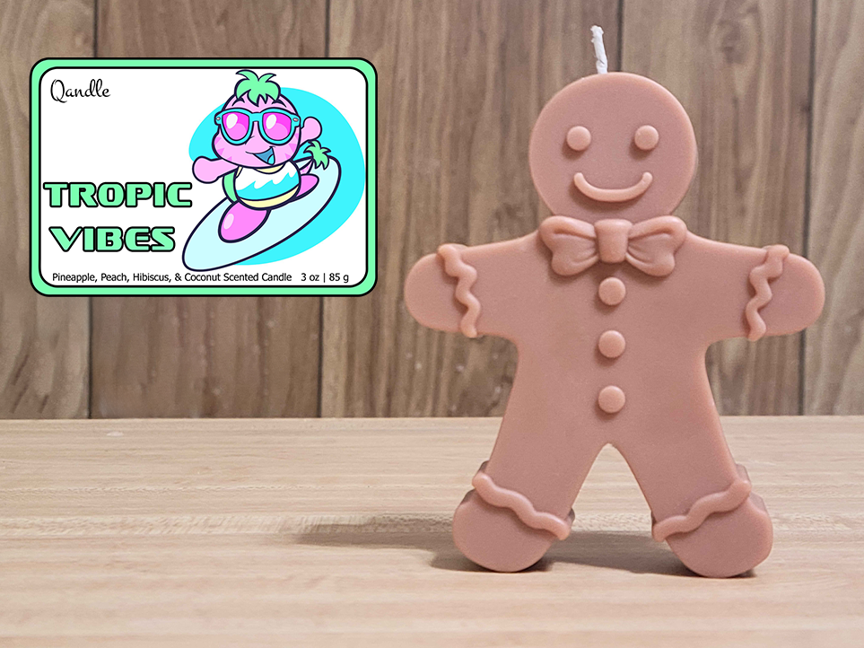 Tropic Vibes Gingerbread Man Candle