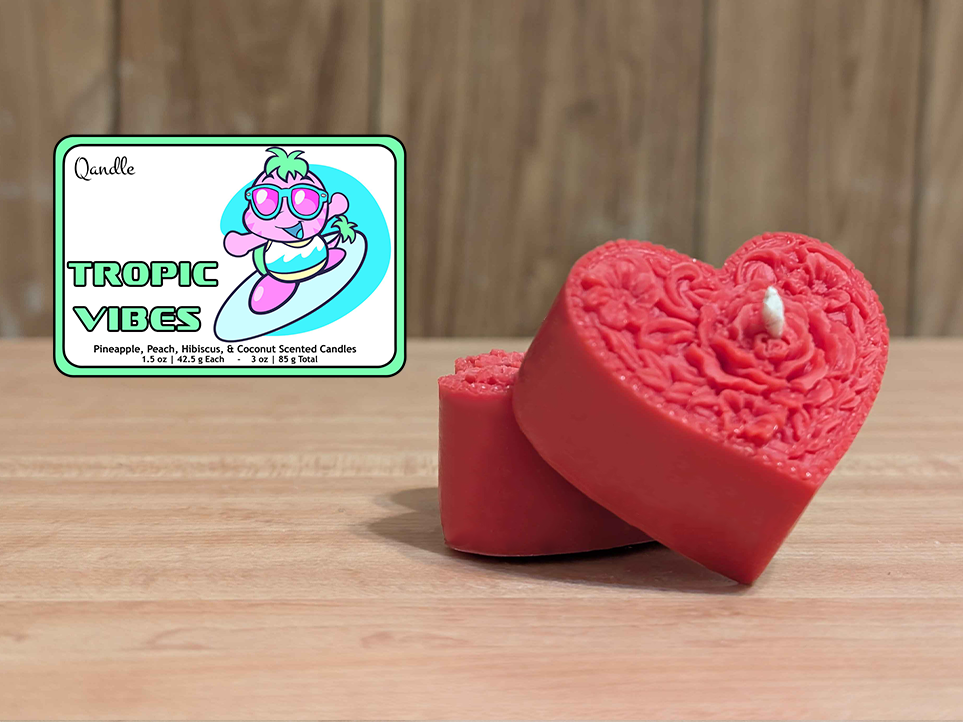 Tropic Vibes Heart Candles