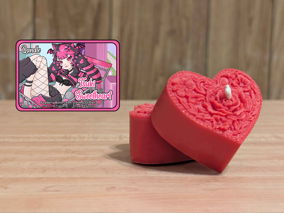 Tsuki Sweetheart Heart Candles