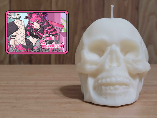 Tsuki Sweetheart Skull Candle