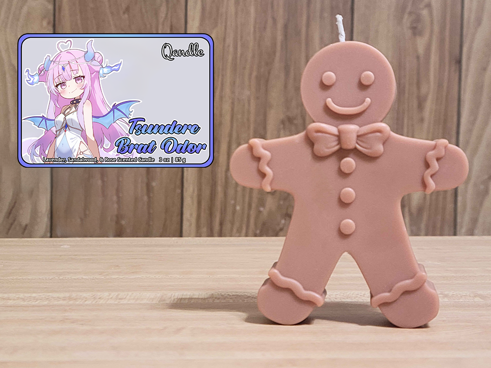 Tsundere Brat Odor Gingerbread Man Candle