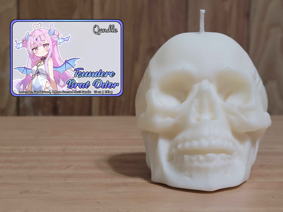 Tsundere Brat Odor Skull Candle