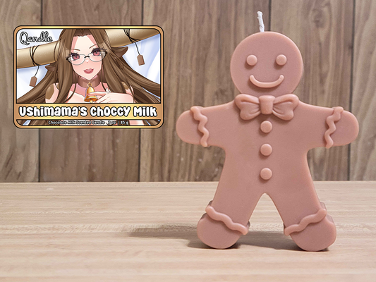 Ushimama's Choccy Milk Gingerbread Man Candle