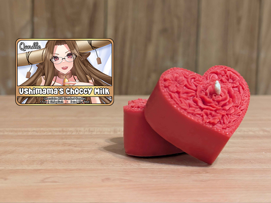 Ushimama's Choccy Milk Heart Candles