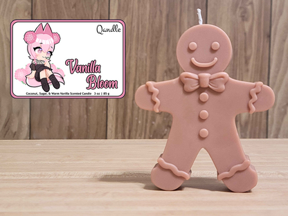 Vanilla Bloom Gingerbread Man Candle