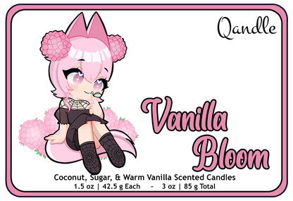 Vanilla Bloom Heart Candles