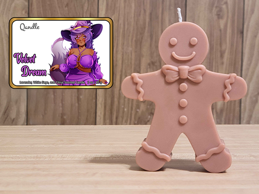 Velvet Dream Gingerbread Man Candle