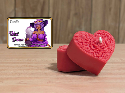 Velvet Dream Heart Candles