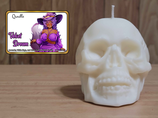 Velvet Dream Skull Candle