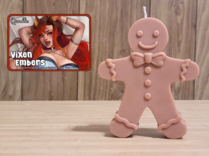 Vixen Embers Gingerbread Man Candle