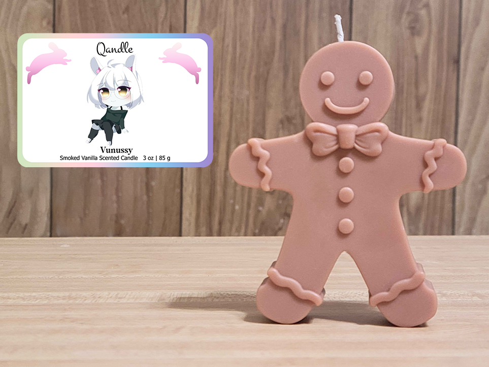 Vunussy Gingerbread Man Candle