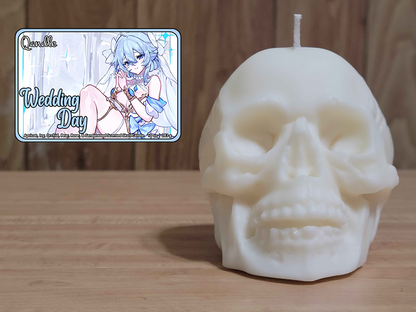 Wedding Day Skull Candle