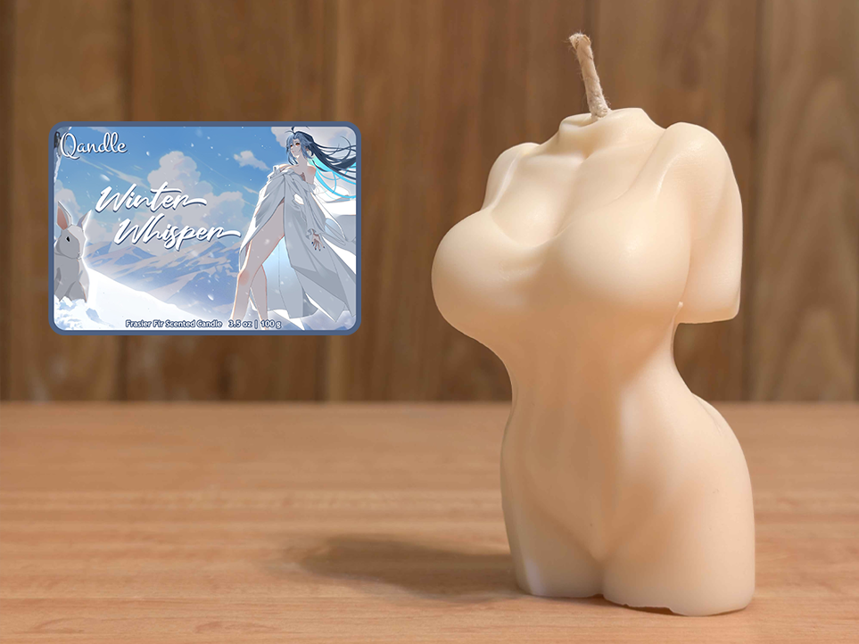 Winter Whisper Feminine Body Candle