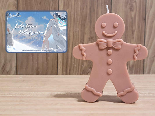 Winter Whisper Gingerbread Man Candle