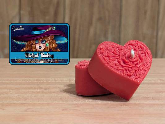 Witchful Thinking Heart Candles