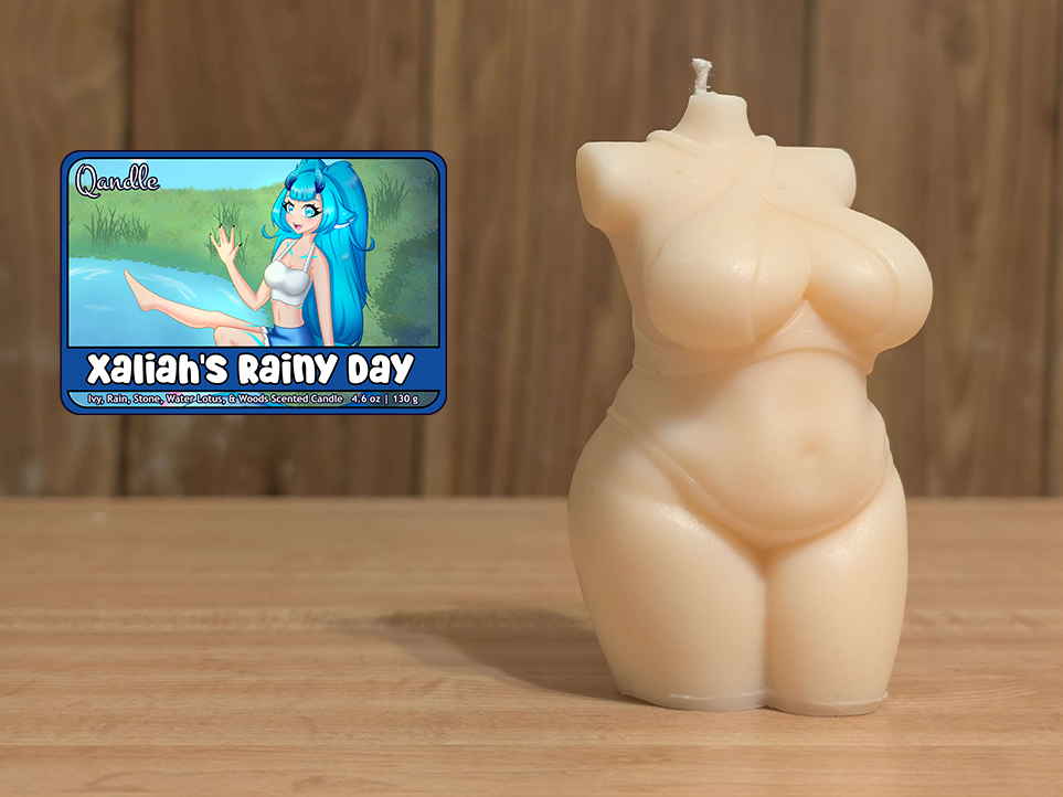 Xaliah's Rainy Day Curvy Body Candle