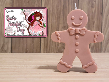 Yui's Purrfect Day Gingerbread Man Candle